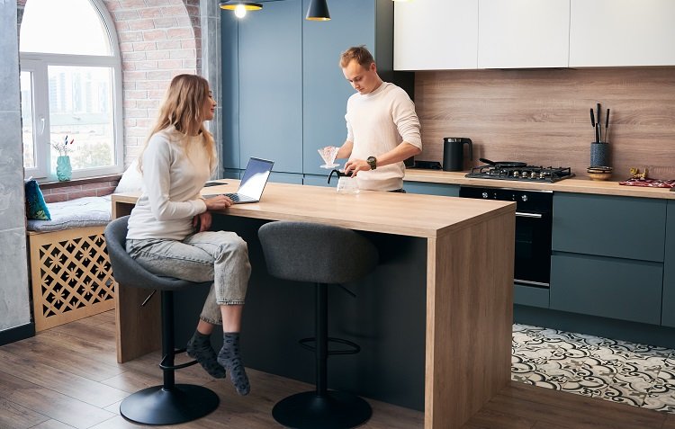 modern white and gray kitchen designs