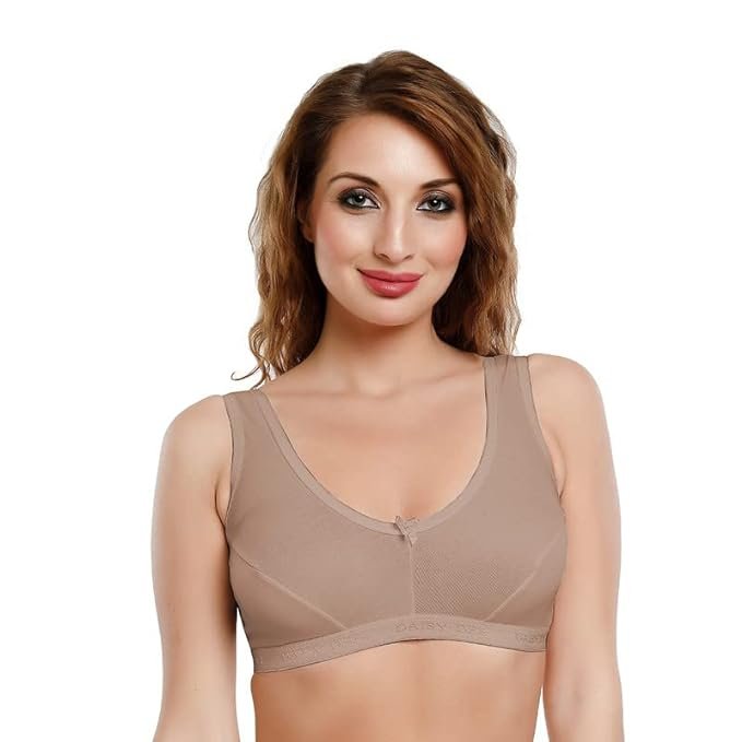 DAISY DEE Women's Girls Cotton Non-Padded Non-Wired Full Coverage Sports Bra
