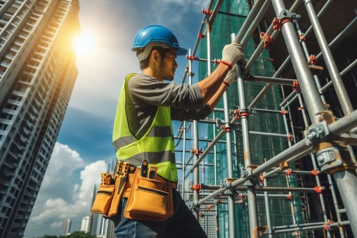 Cuplock Scaffolding in Construction Sites