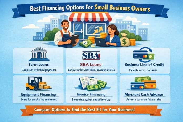 Best financing options for small business owners including loans, credit, and grants