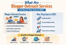 Blogger outreach services helping improve SEO with authority backlinks and organic traffic