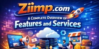 Ziimp.com platform overview showing features and services interface