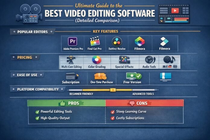Best Video Editing Software 2026 detailed comparison of top video editors