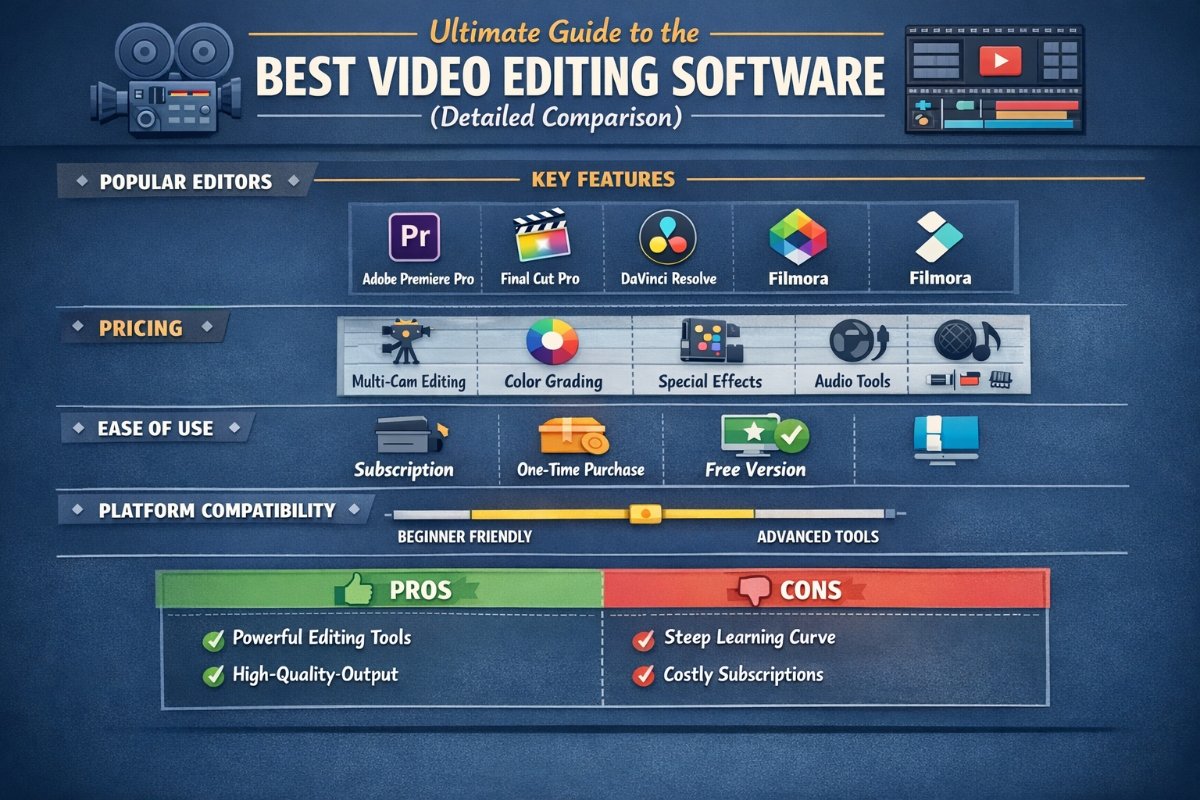 Best Video Editing Software 2026 detailed comparison of top video editors