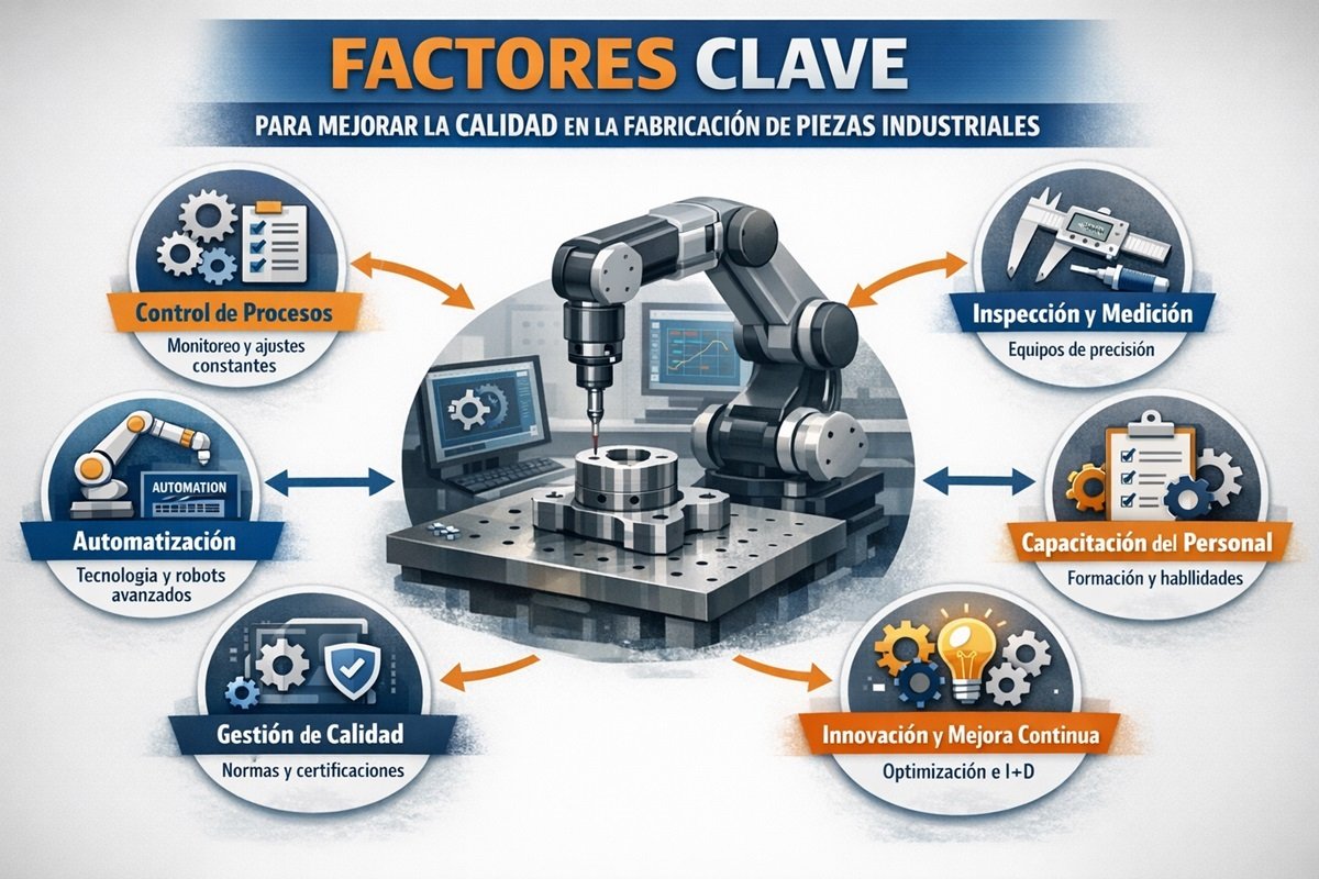 Control de calidad en la fabricación de piezas industriales con maquinaria de precisión