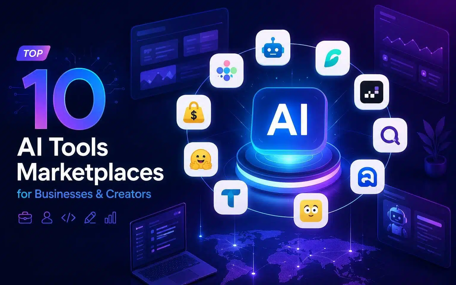 Top AI Tools Marketplaces for businesses and creators to discover, compare, and choose the best AI software platforms.